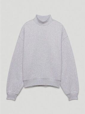 The Group by Babaton Light Gray Mock Neck Sweatshirt.
